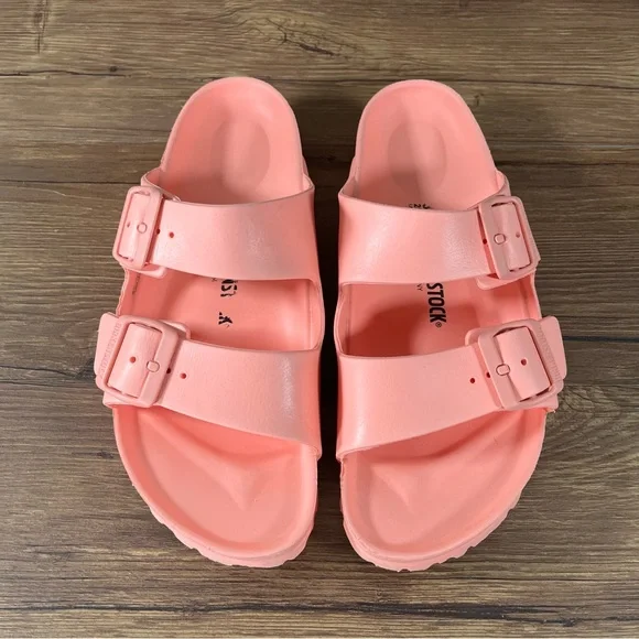 Birkenstock Eva Arizona “Salmon” Slip-On Slides Sandals Women’s Size 7 (38) Shoe - Picture 2 of 9